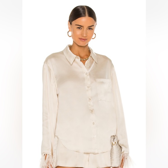 NWT The Michelle Blouse in Ivory from L'Academie at REVOLVE size small in ivory - Picture 2 of 5